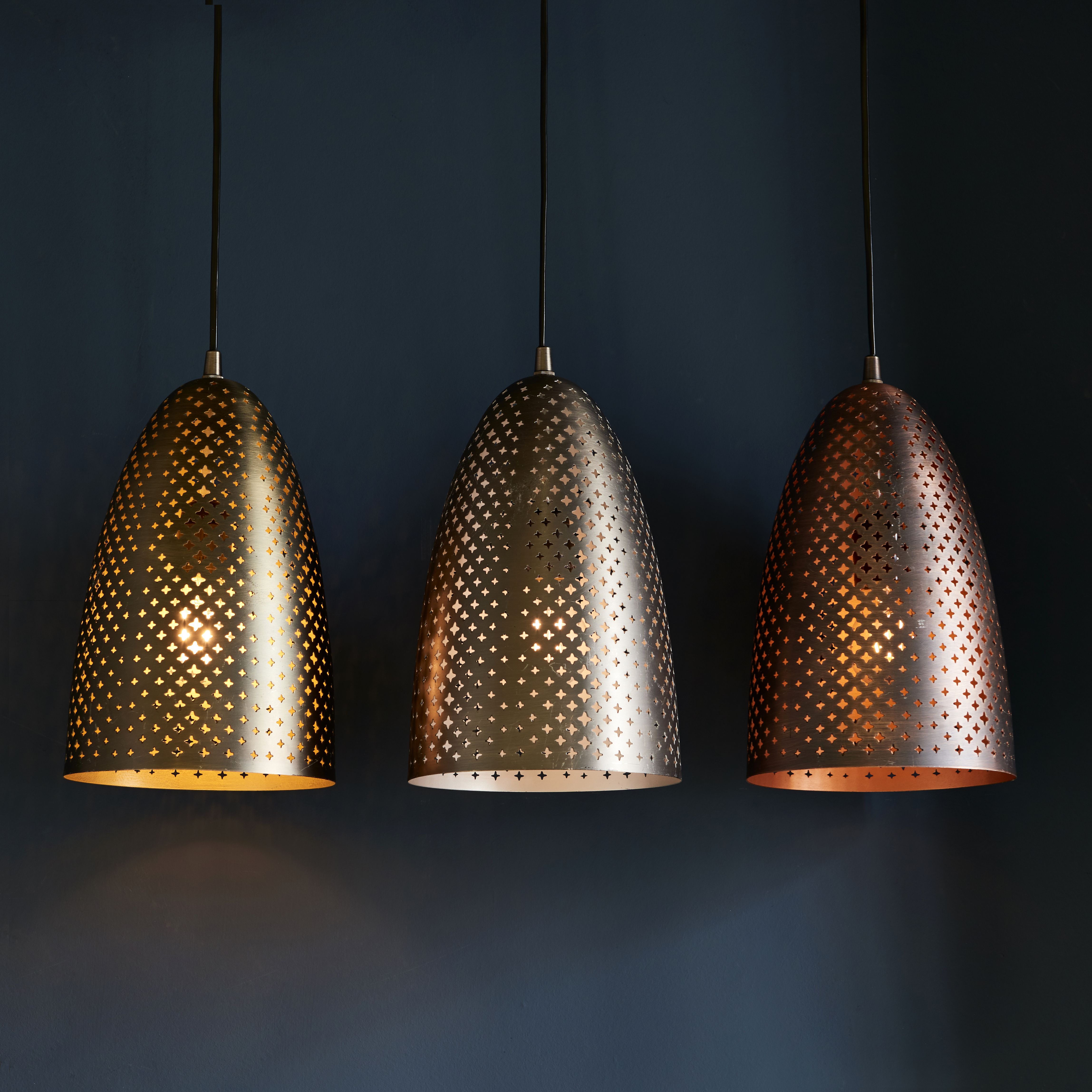 Colours Akita Moroccan Steel Nickel effect Ceiling light