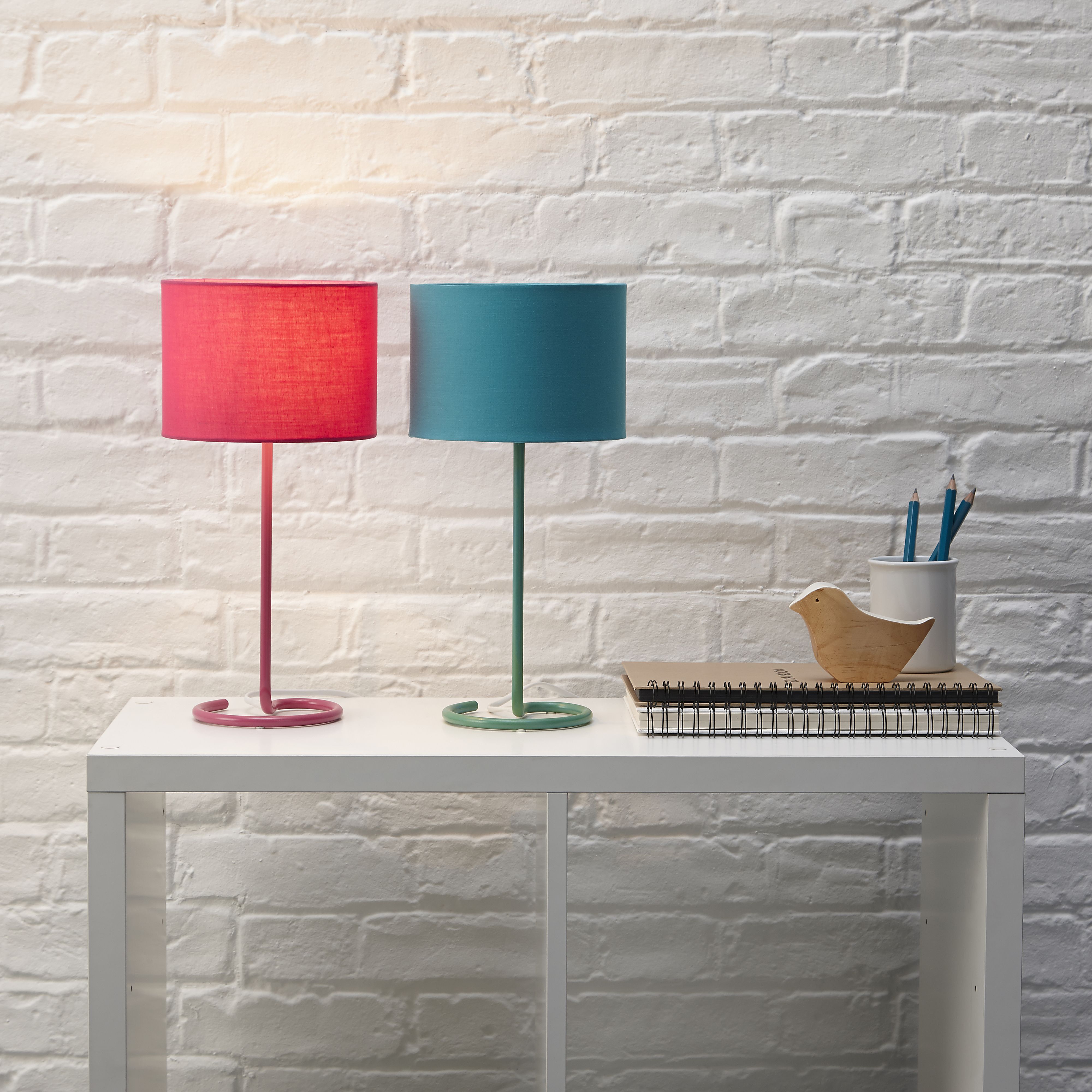 Colours Alexa Matt Sky blue Table lamp