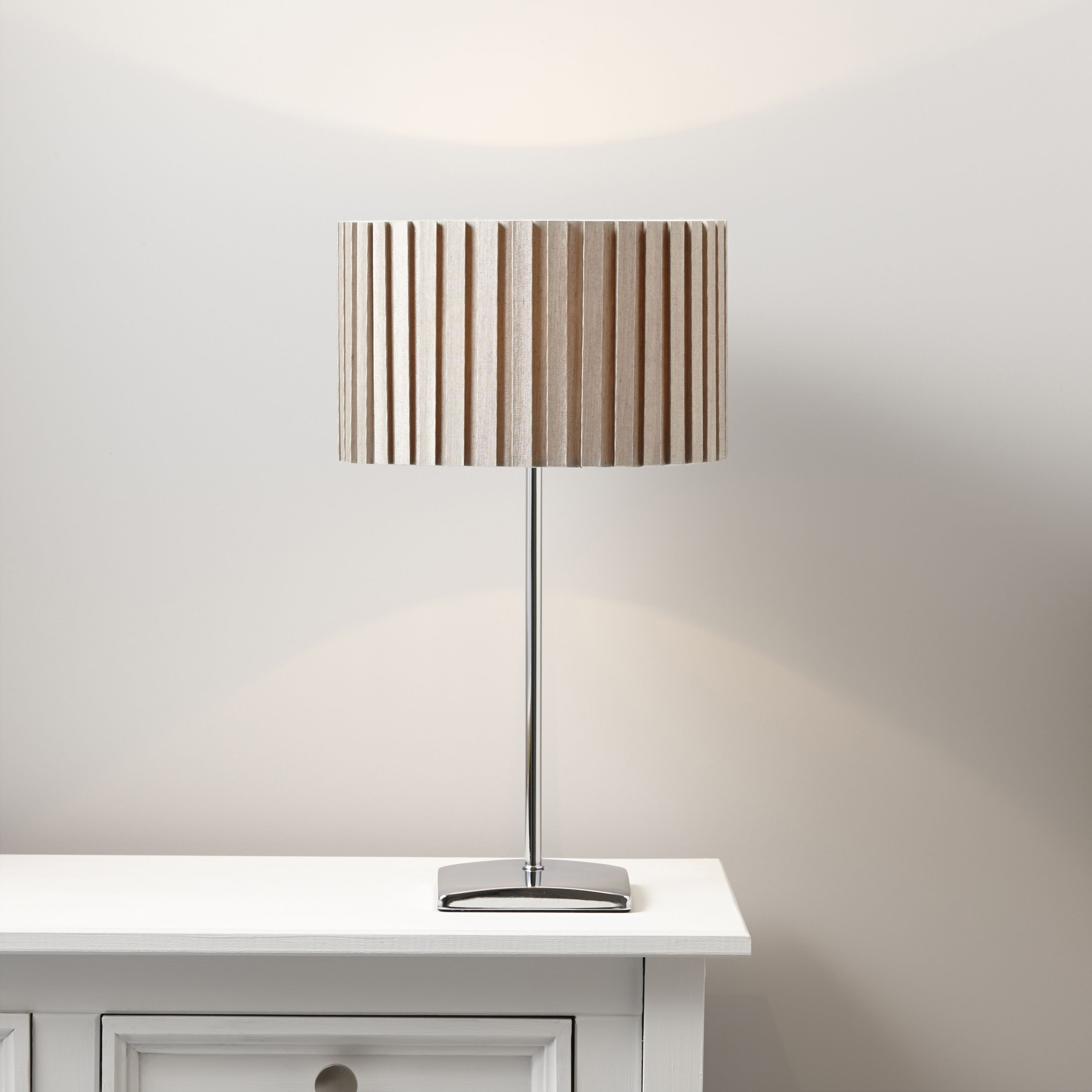 Colours Alita Matt Chrome effect Table lamp