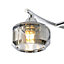 Colours Allyn Brushed Glass & metal Chrome & smoked glass effect 3 Lamp Ceiling light