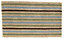 Colours Ambarella Blue, green & natural Striped Door mat, 75cm x 45cm