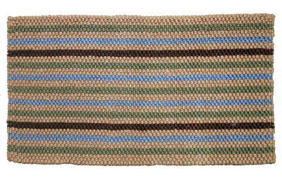 Colours Ambarella Multicolour Woven stripe Door mat, 75cm x 45cm