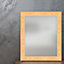 Colours Andino bullnose Oak effect Rectangular Framed Mirror, (H)62.8cm (W)1.5cm