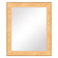 Colours Andino bullnose Oak effect Rectangular Framed Mirror, (H)62.8cm (W)1.5cm