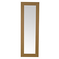 Colours Andino Polished Brown Oak effect Rectangular Framed Framed mirror (H)1350mm (W)430mm