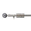 Colours Anjo mosaic Stainless steel effect Extendable Curtain pole, (L)1700mm-3000mm
