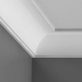 Colours Antioch Contemporary C-shaped Duropolymer Internal Coving corner (L)250mm (W)44mm, Pack of 2