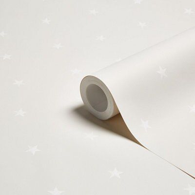 Colours Antique cream Star Smooth Wallpaper
