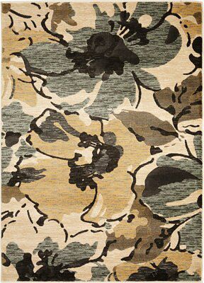 Colours Antonia Beige & brown Floral Large Rug, (L)230cm x (W)160cm
