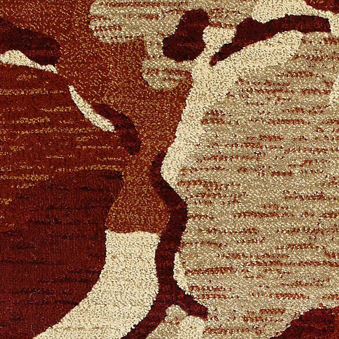 Colours Antonia Beige & red Floral Medium Rug, (L)170cm x (W)120cm