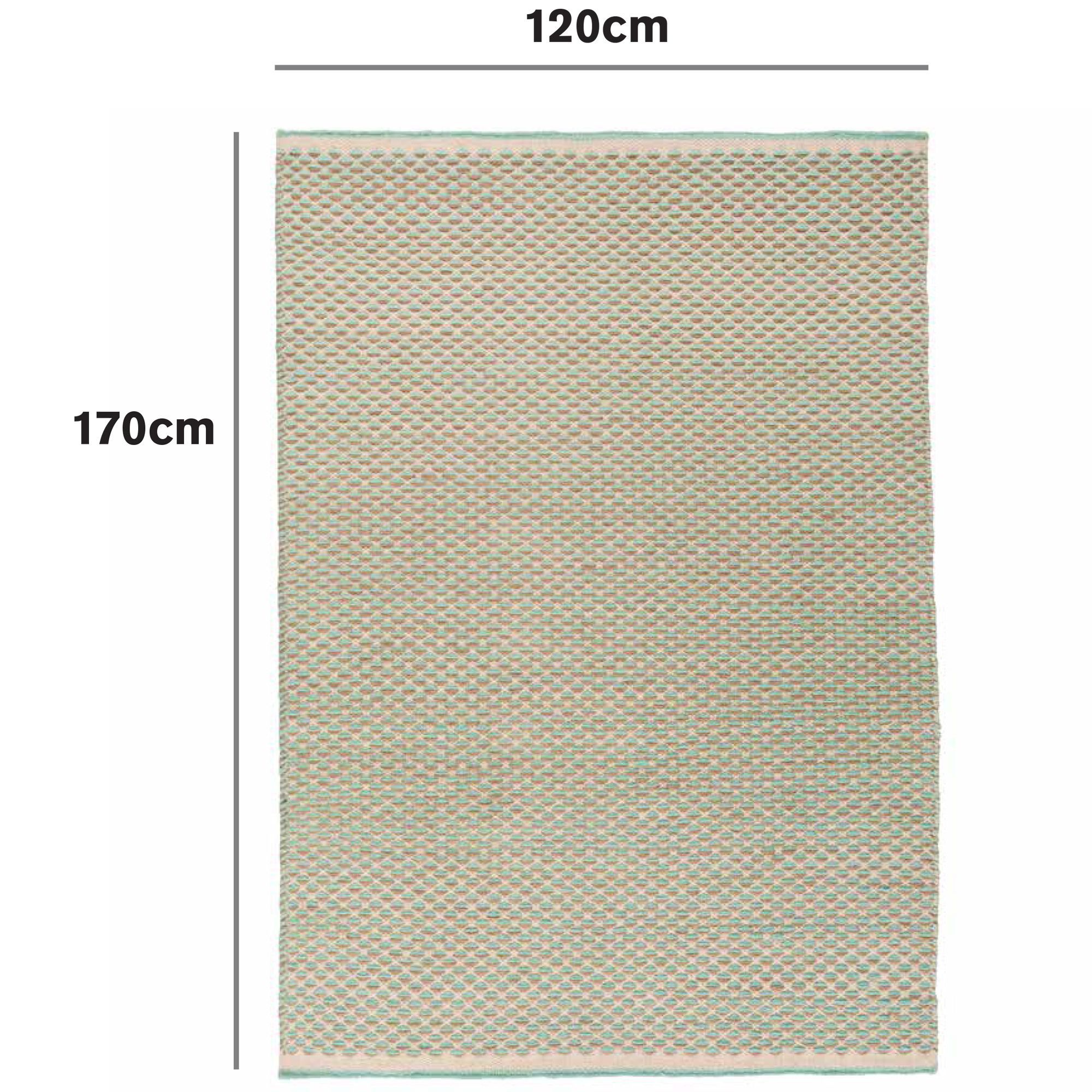 Colours April Beige & turquoise Tonal Medium Rug, (L)170cm x (W)120cm