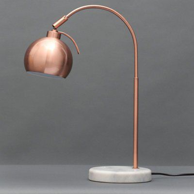 Colours Arc Curve Matt Copper effect Table lamp