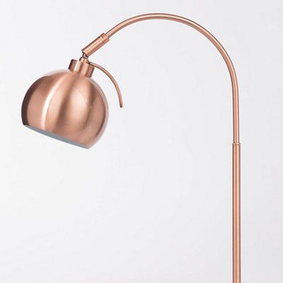 Colours Arc Curve Matt Copper effect Table lamp