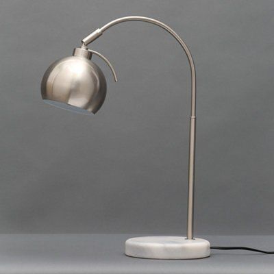 Colours Arc Curve Matt Nickel effect Table lamp