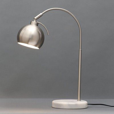 Colours Arc Curve Matt Nickel effect Table lamp