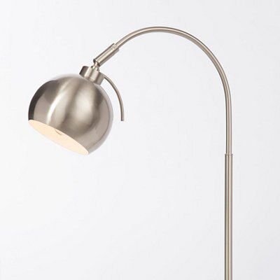 Colours Arc Curve Matt Nickel effect Table lamp
