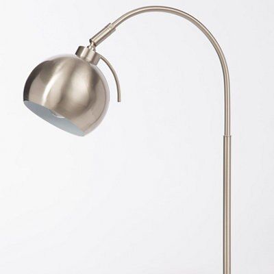 Colours Arc Curve Matt Nickel effect Table lamp