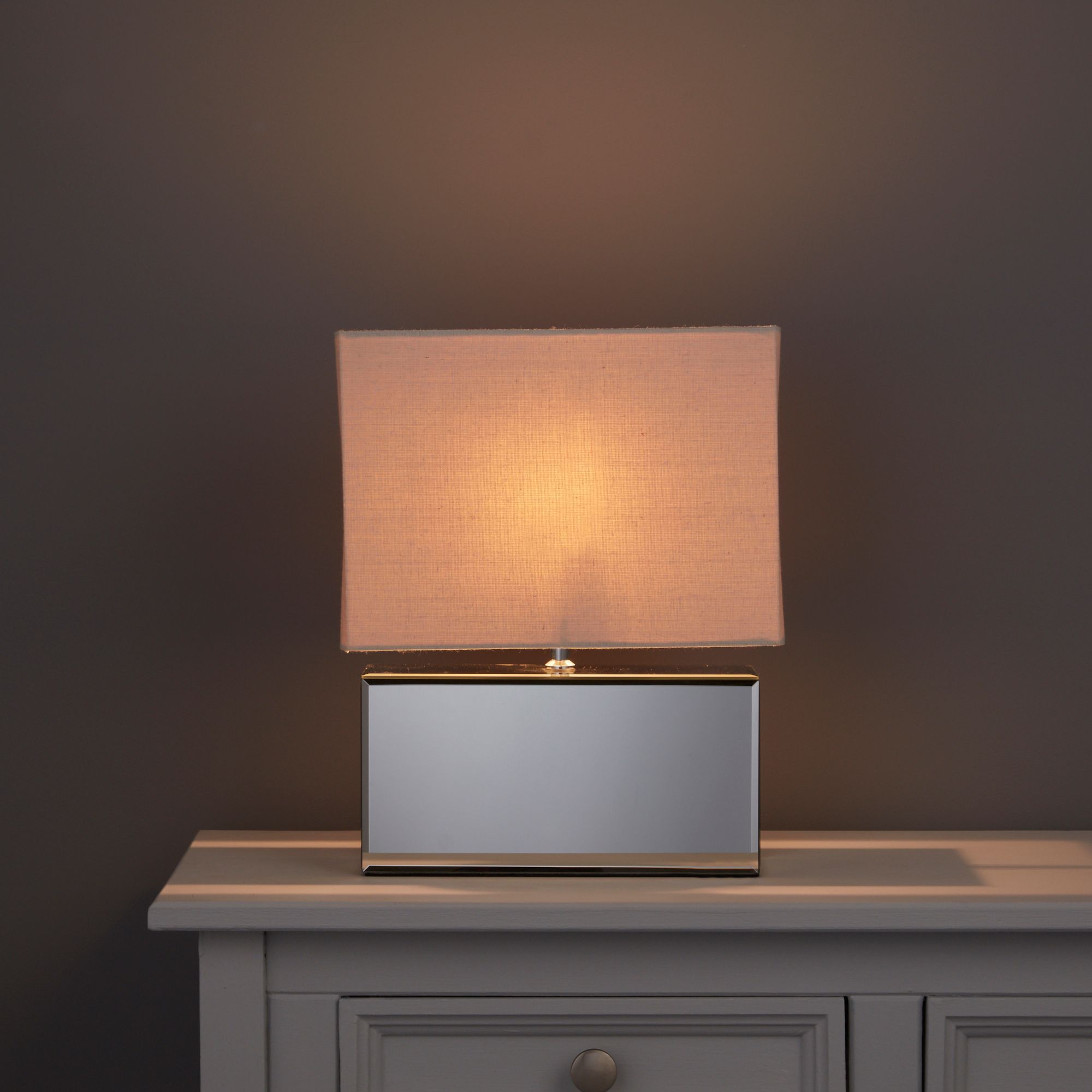 Colours Ardell Matt Silver effect Table lamp