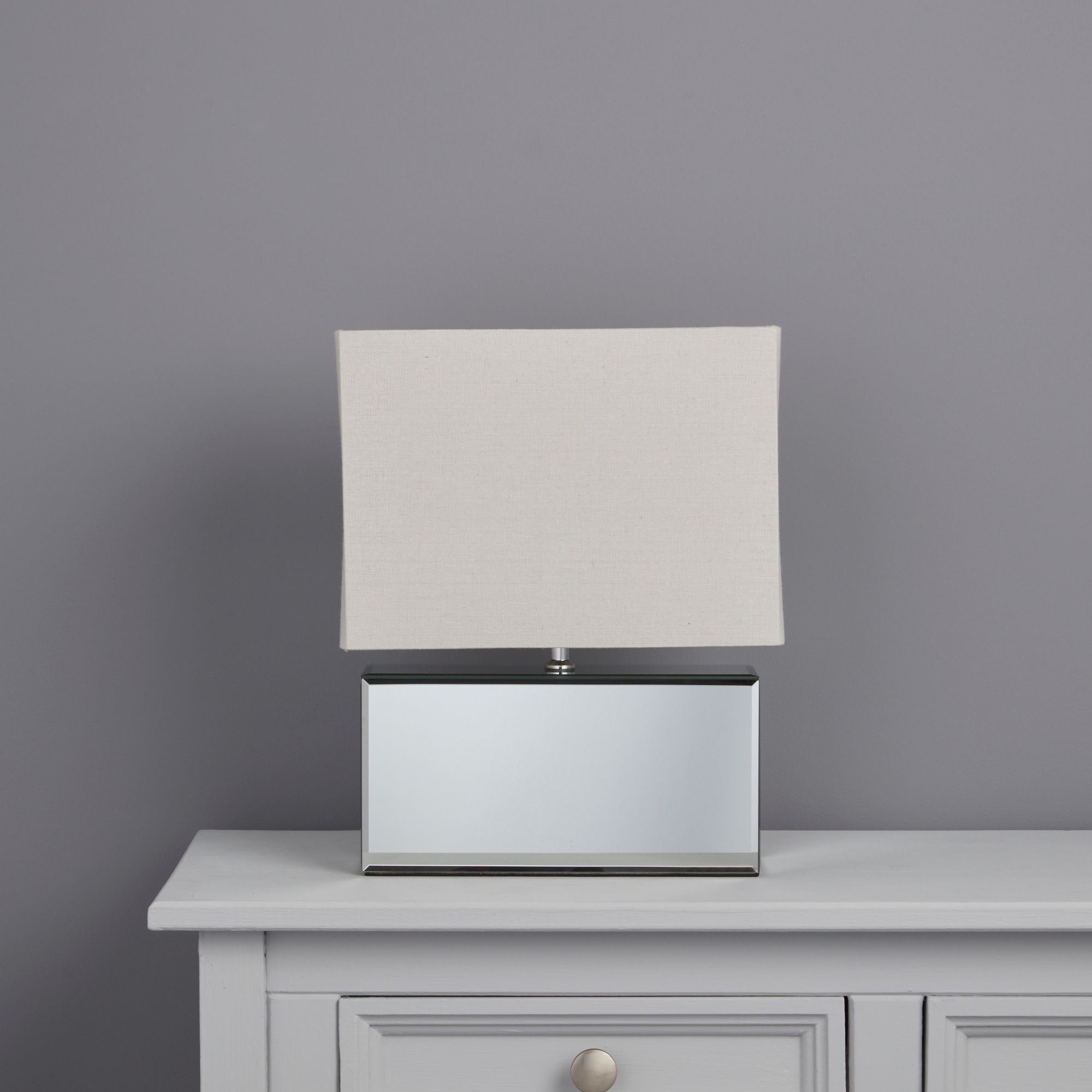 Colours Ardell Matt Silver effect Table lamp