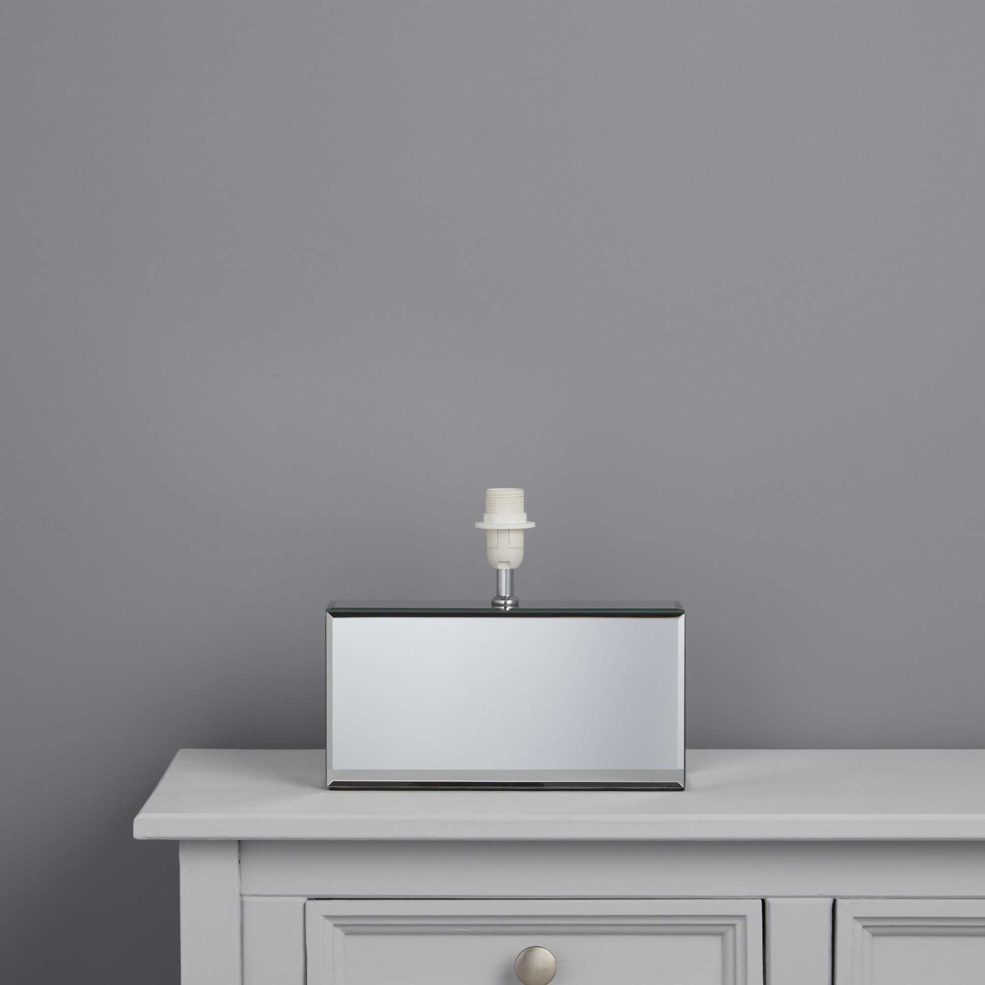 Colours Ardell Matt Silver effect Table lamp