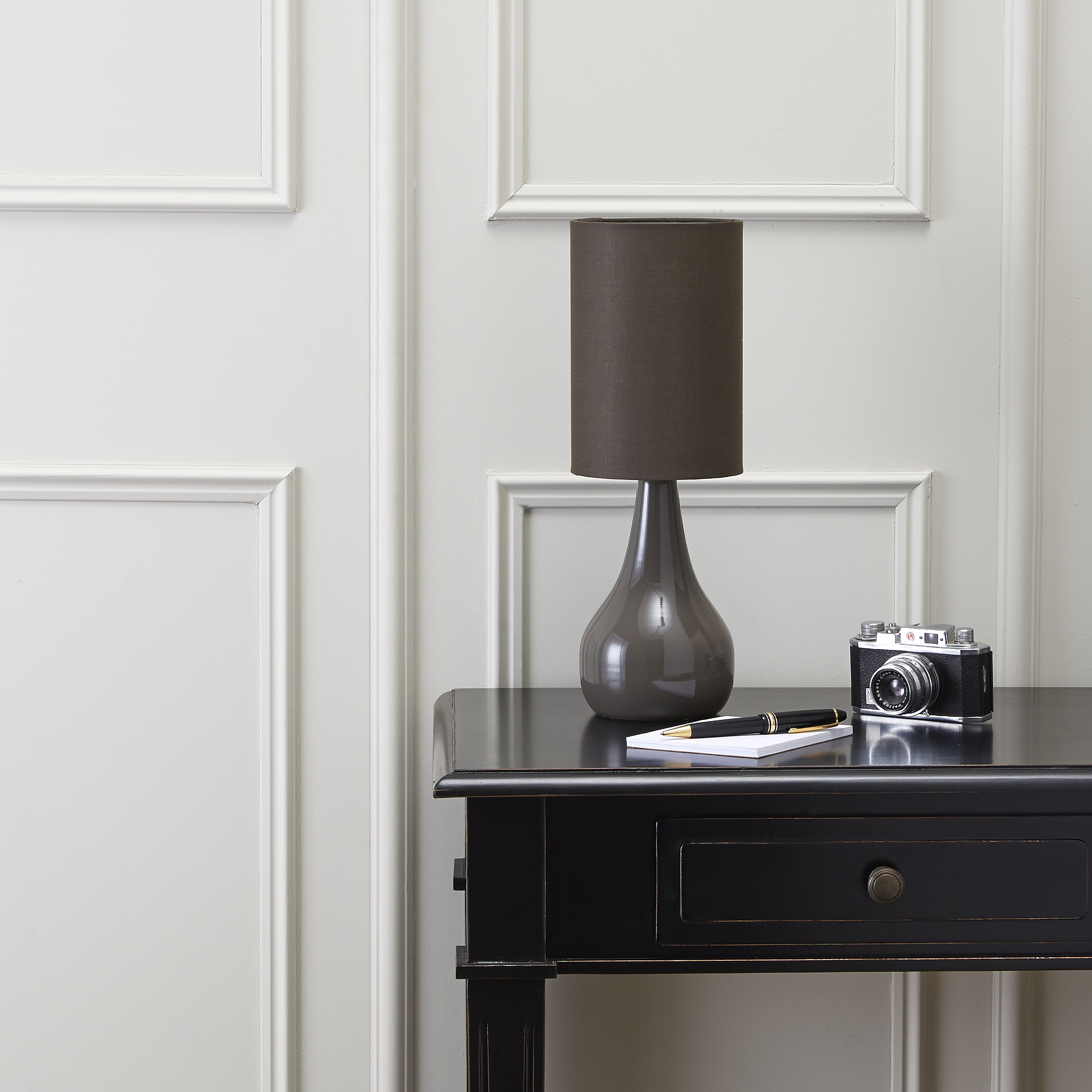 Colours Ariel Matt Chocolate Eco halogen Table lamp