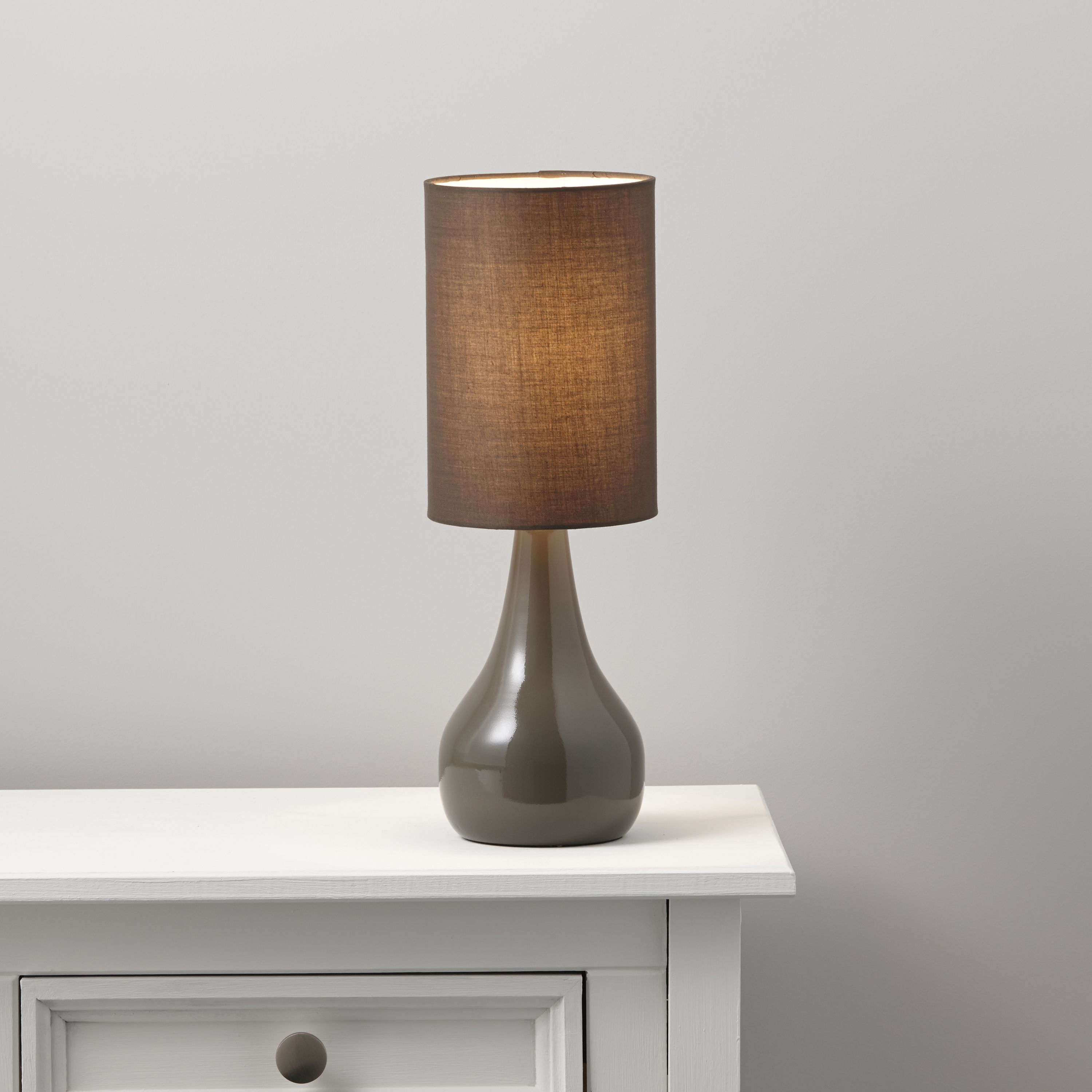 Colours Ariel Matt Chocolate Eco halogen Table lamp