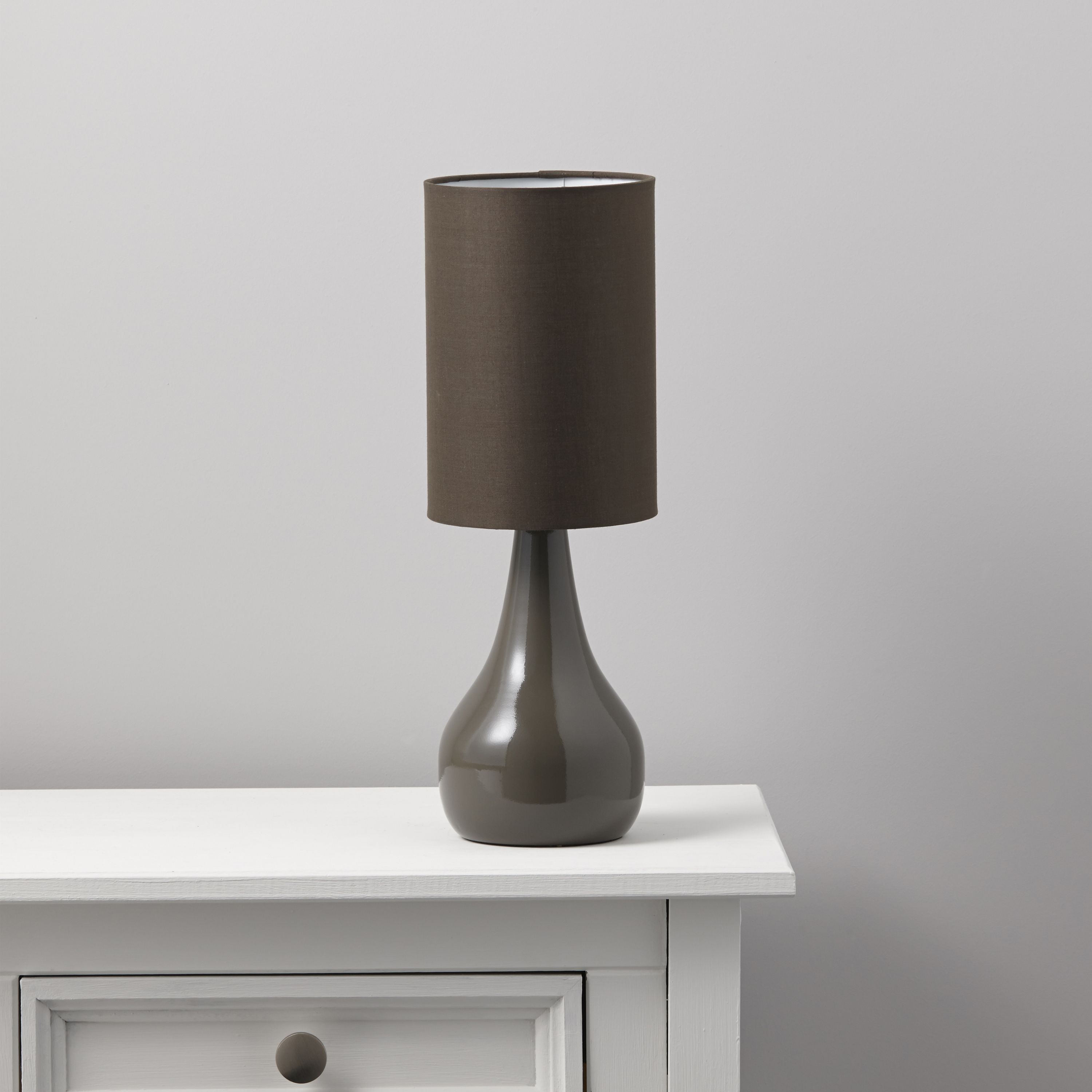 Colours Ariel Matt Chocolate Eco halogen Table lamp