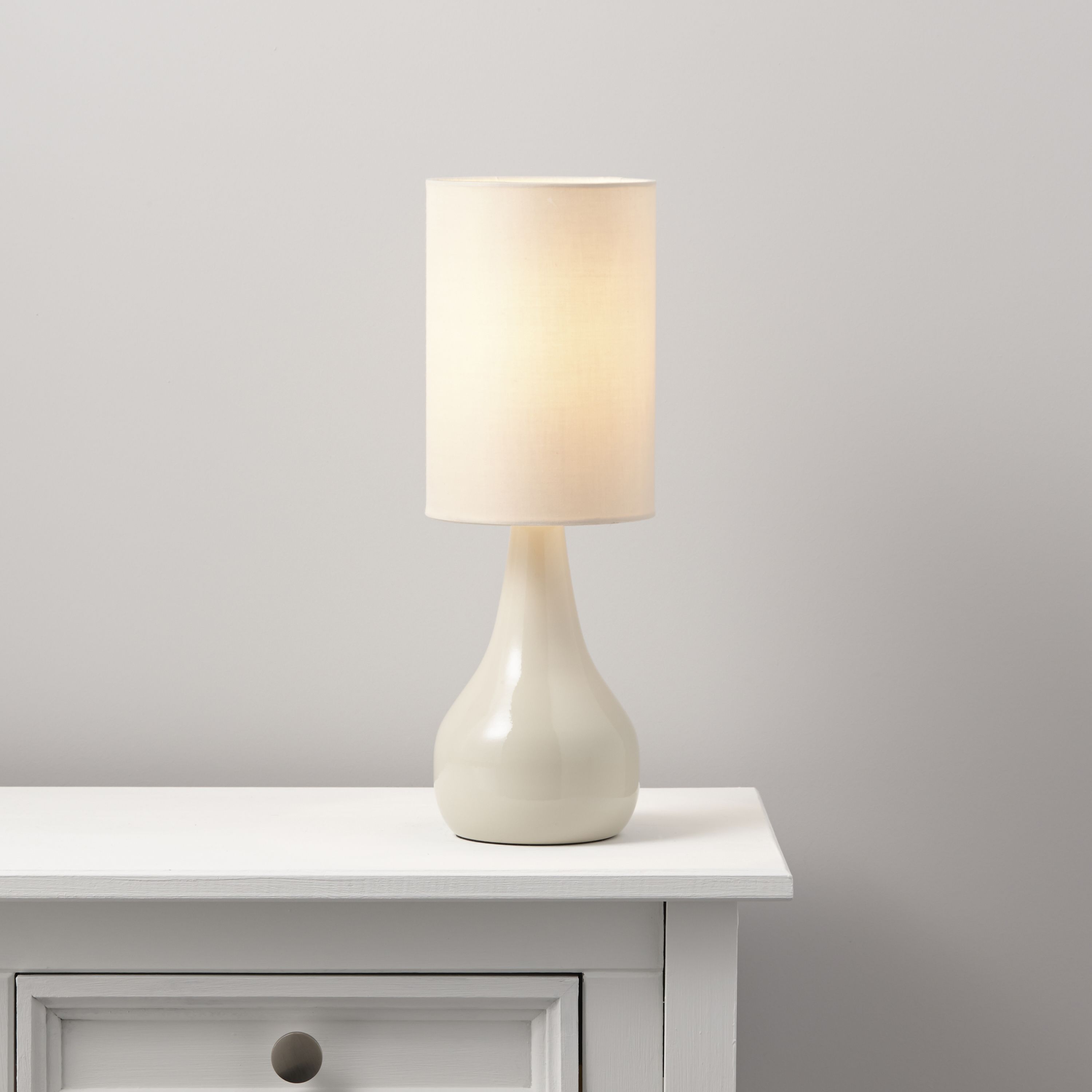 Colours Ariel Matt Cream Eco halogen Table lamp