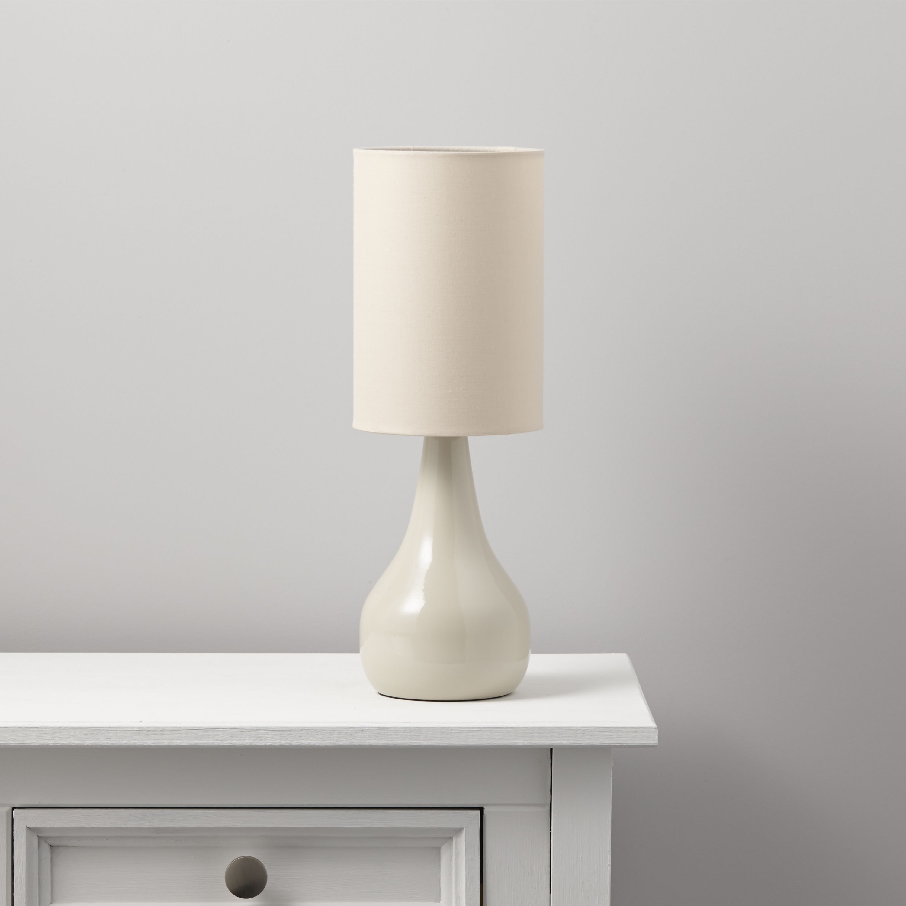 Colours Ariel Matt Cream Eco halogen Table lamp