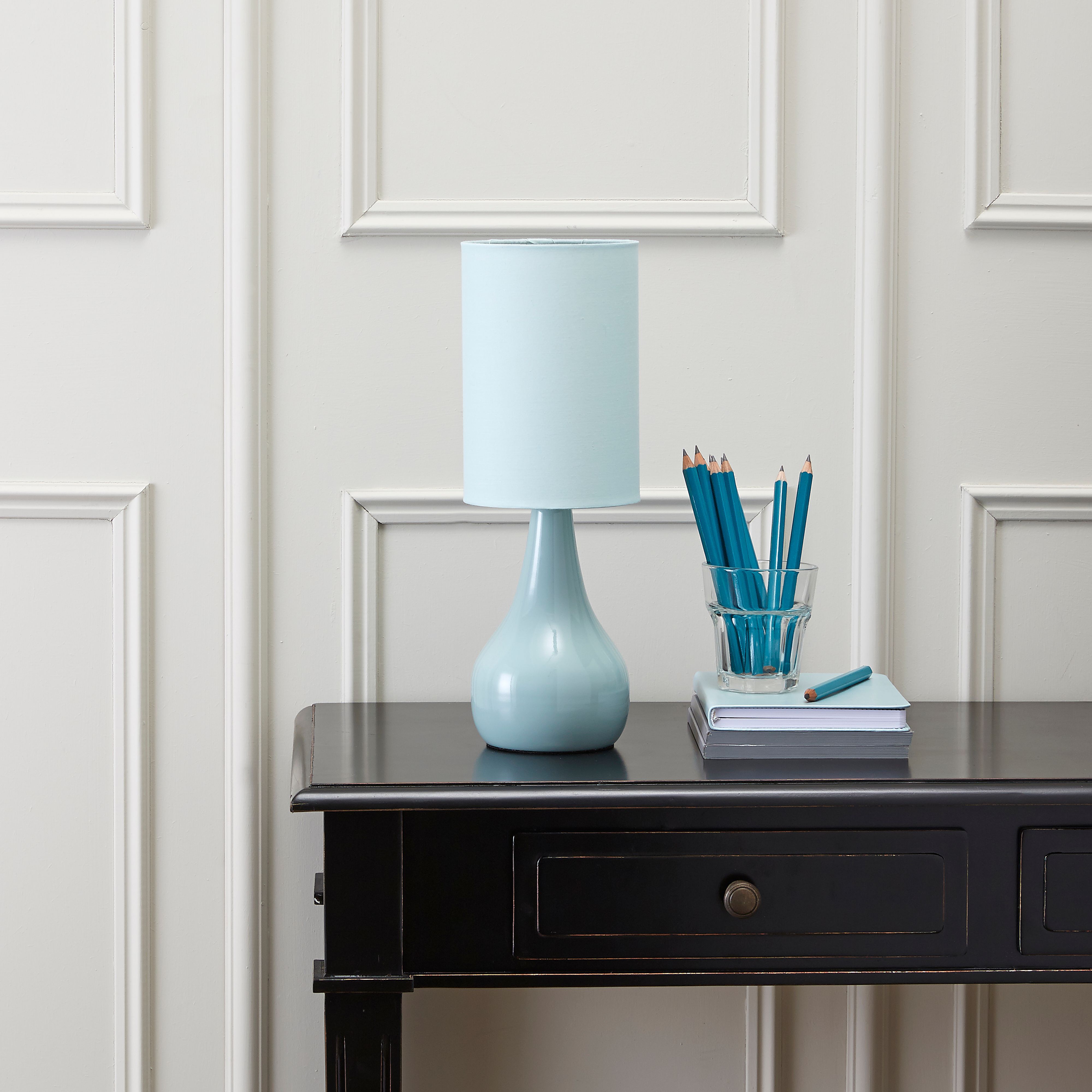 Colours Ariel Matt Duck egg Eco halogen Table lamp