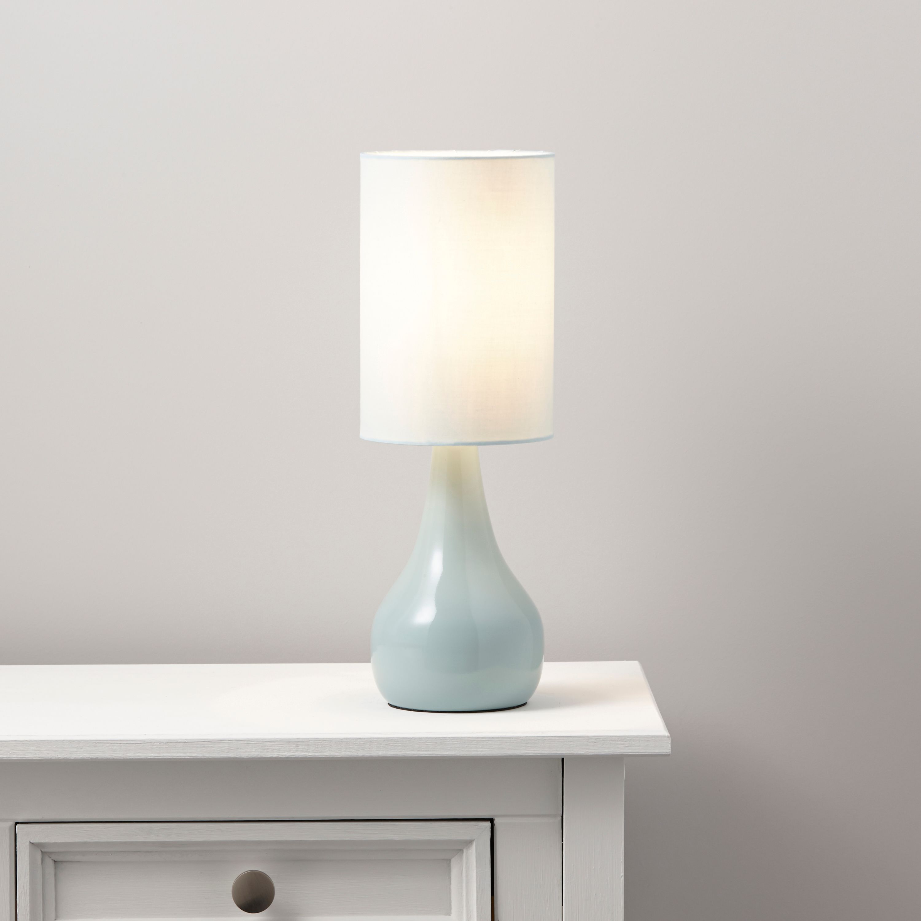 Colours Ariel Matt Duck egg Eco halogen Table lamp