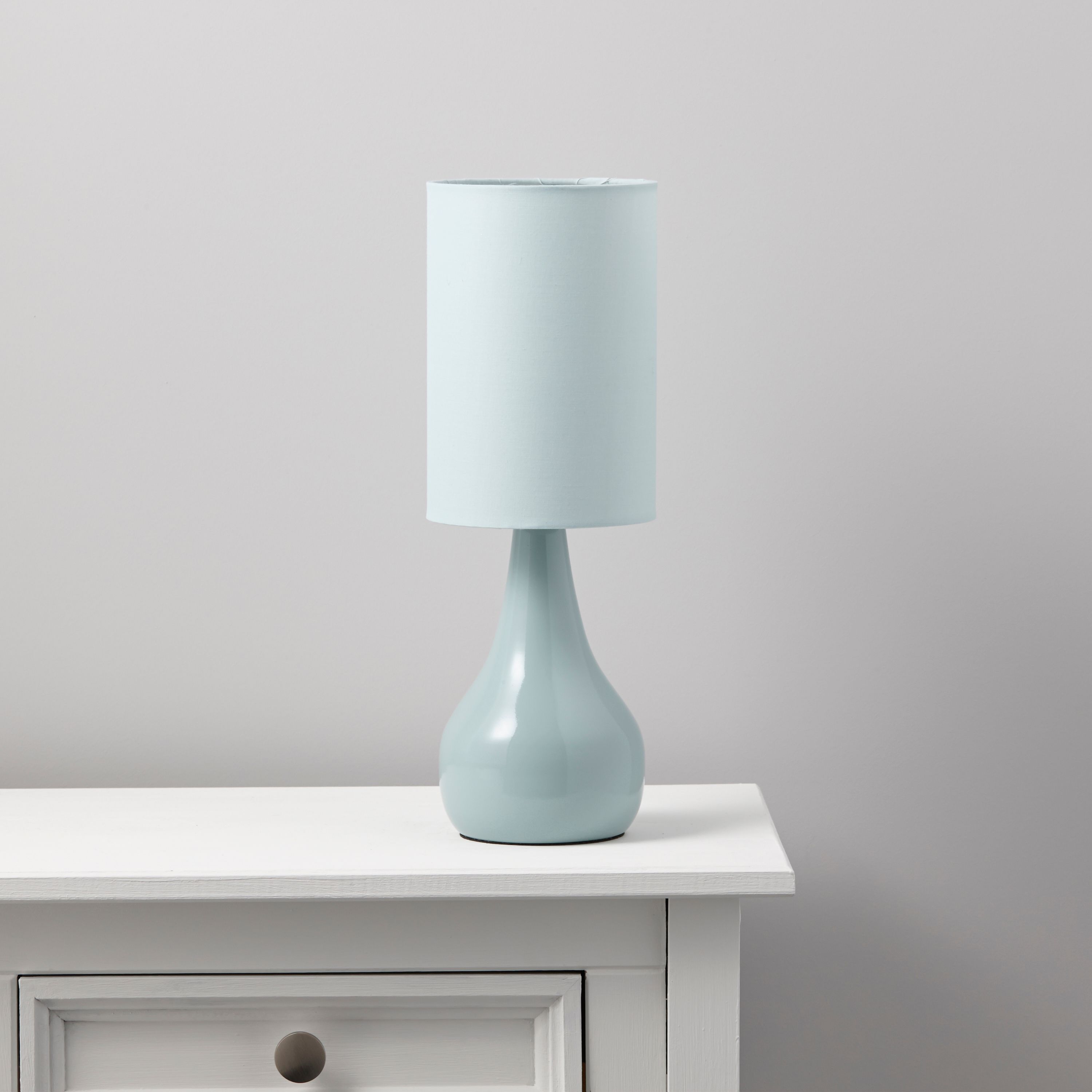Colours Ariel Matt Duck egg Eco halogen Table lamp