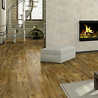 Colours Arpeggio Natural Tuscany olive effect Laminate Flooring, 1.85m² Pack of 9