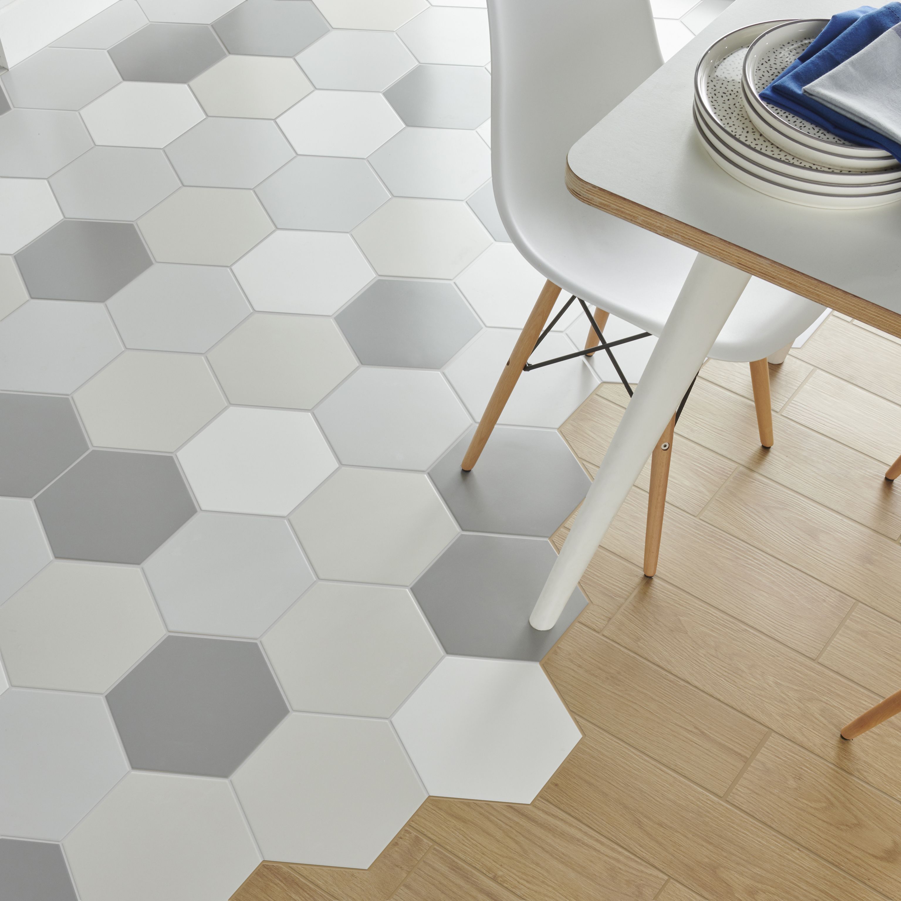 Colours Arrezo Beige Matt Wood effect Textured Porcelain Indoor Wall & floor Tile - 9