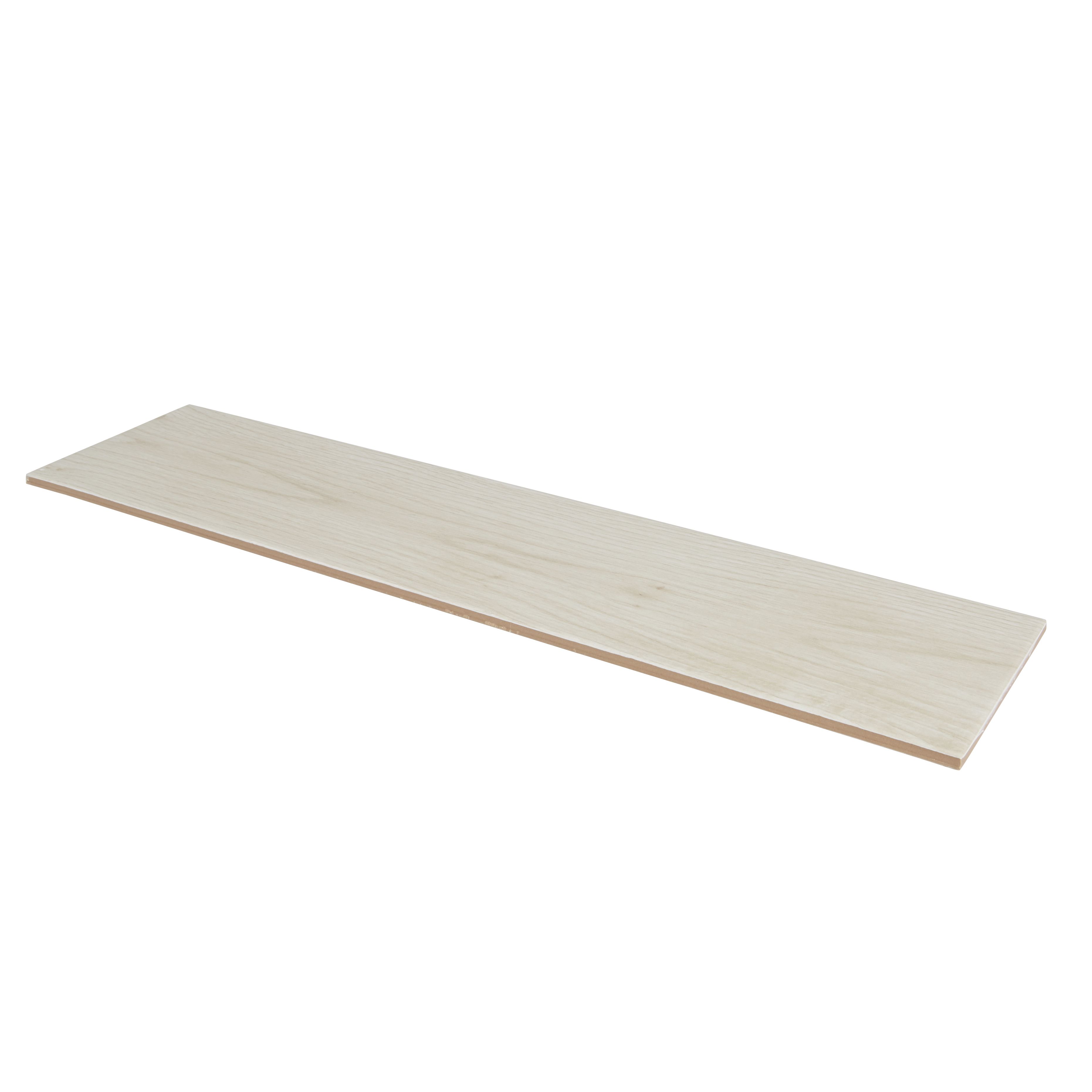 Colours Arrezo White Matt Wood effect Porcelain Indoor Wall & floor Tile Sample