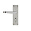 Colours Arsk Satin Nickel effect Steel Straight Bathroom Door handle (L)101mm