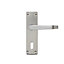 Colours Arsk Satin Nickel effect Steel Straight Lock Door handle (L)101mm