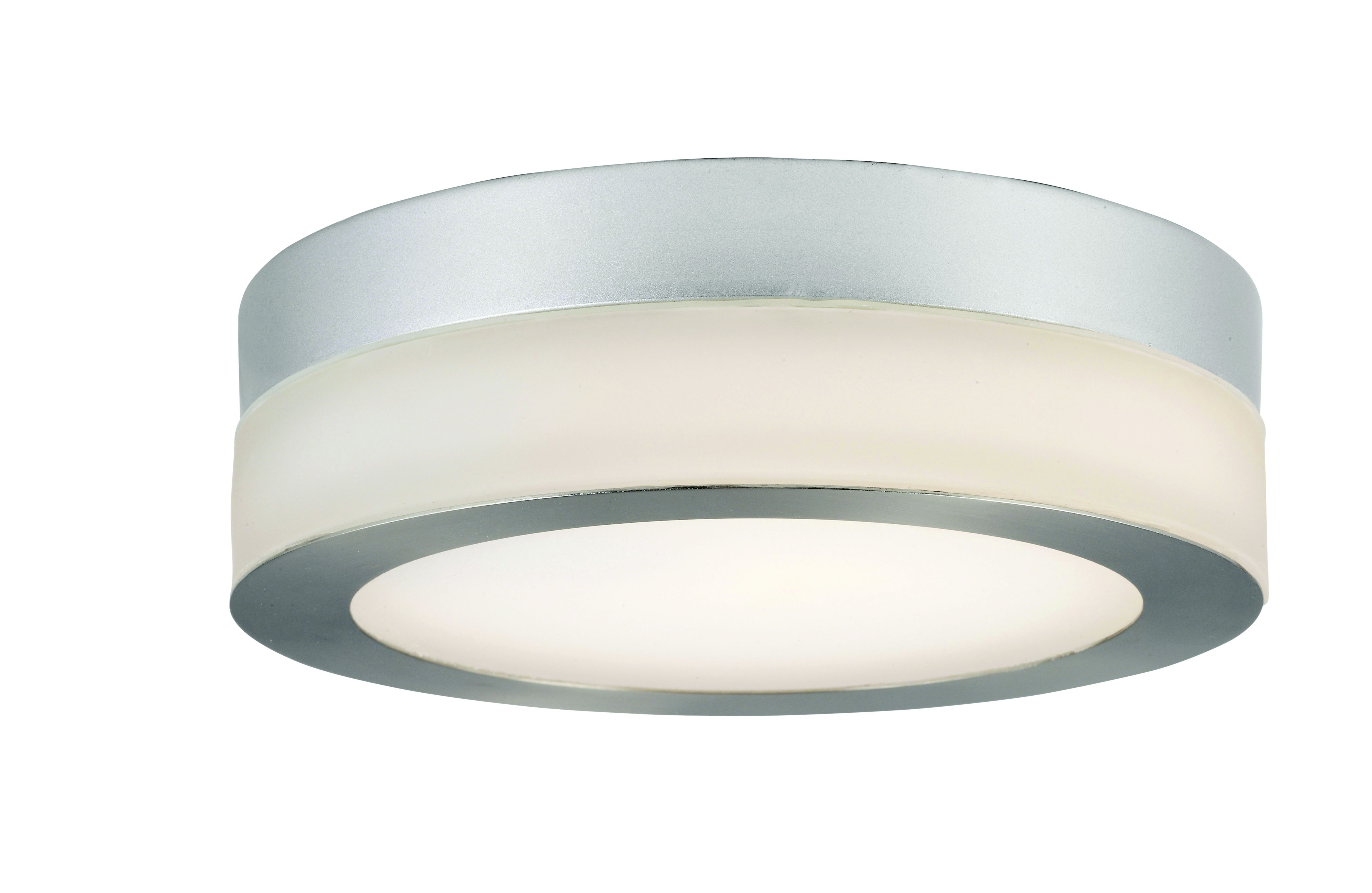 Colours Asonia Brushed Glass & metal Chrome effect Bathroom Ceiling light