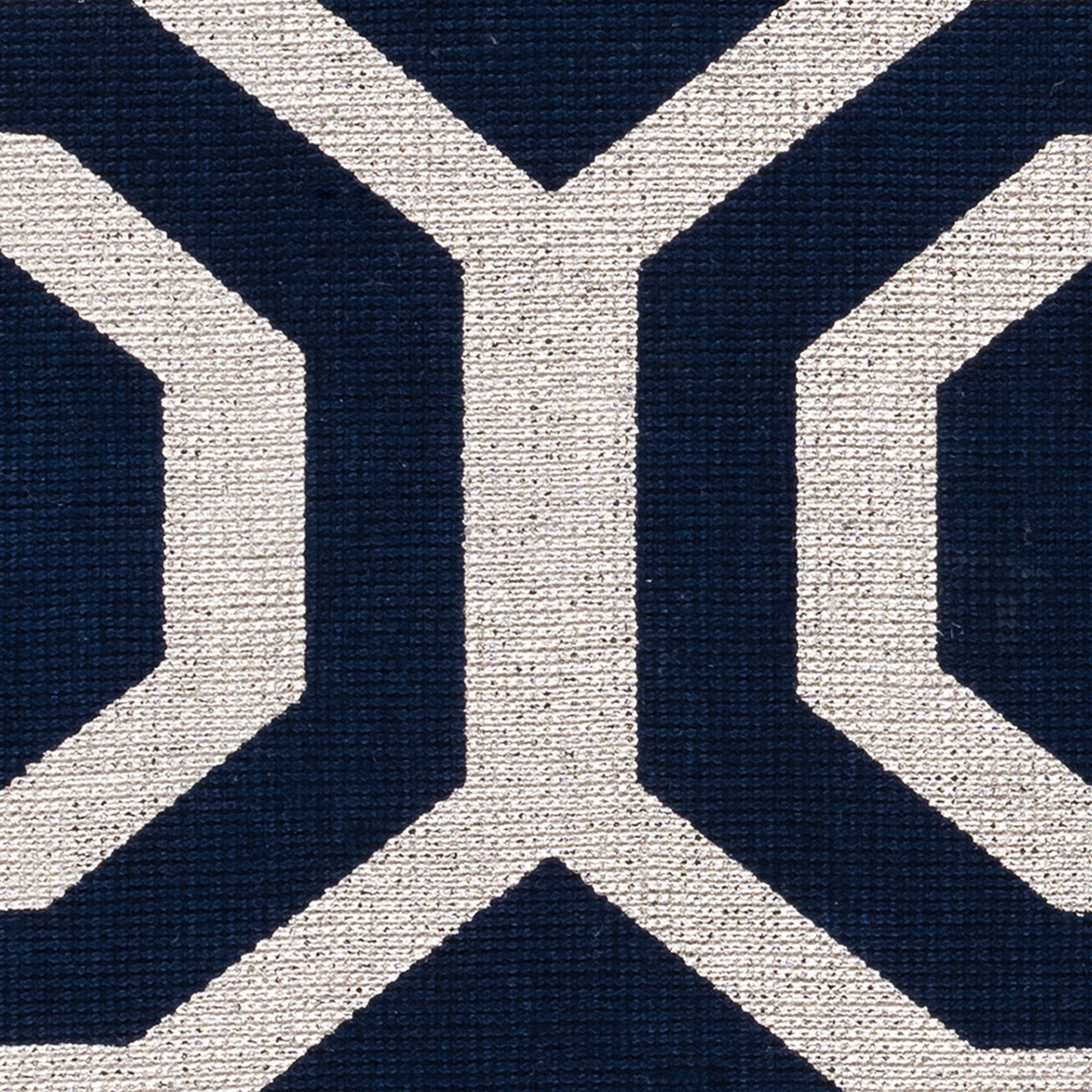 Colours Athena Blue & light grey Geometric Medium Rug, (L)170cm x (W)120cm