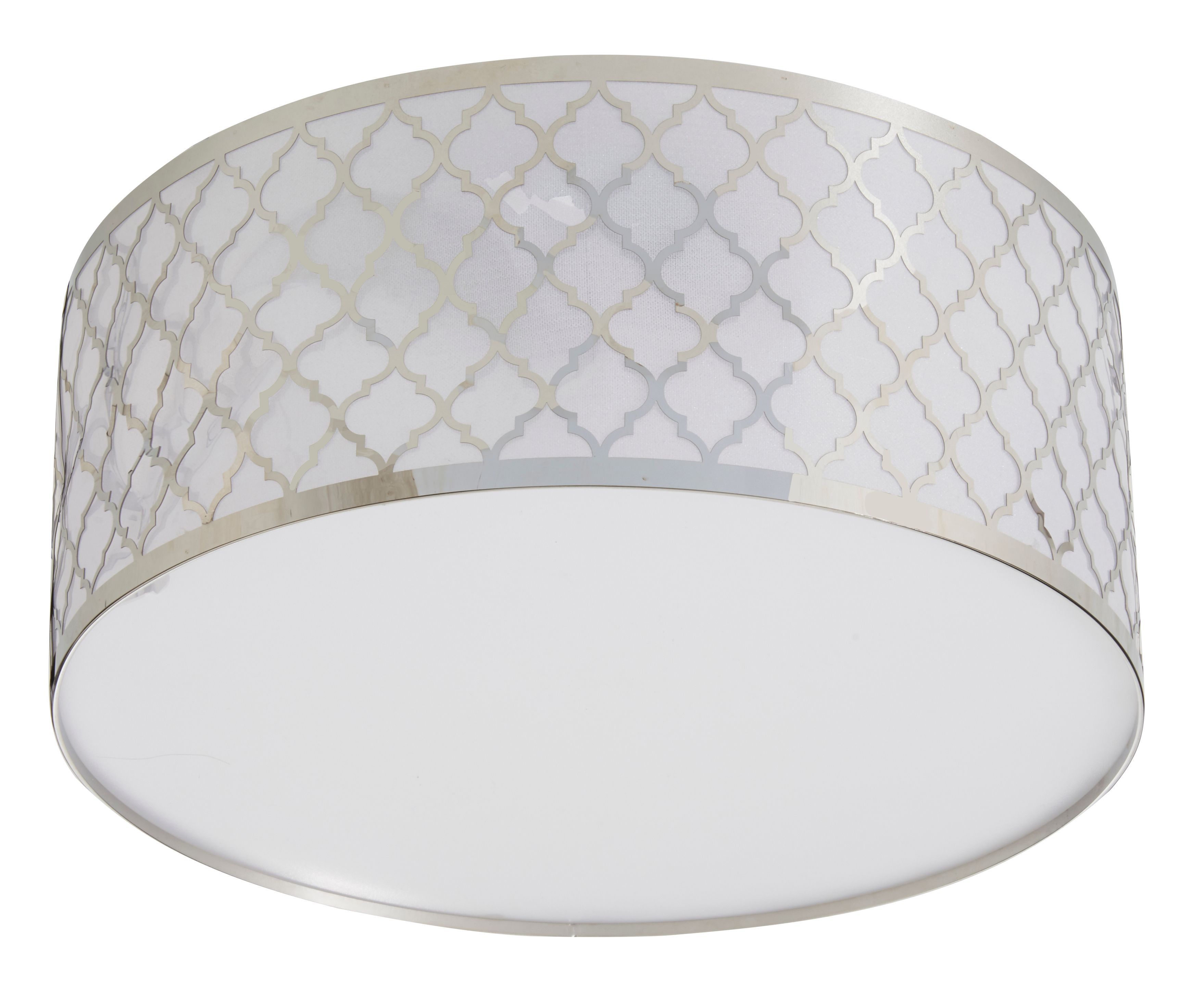 Colours Aula Brushed Metal & plastic Chrome effect Ceiling light