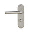 Colours Ayen Satin Nickel effect Steel Straight Bathroom Door handle (L)120mm