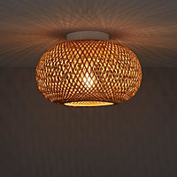 Colours Bambus Bamboo & metal Brown Ceiling light