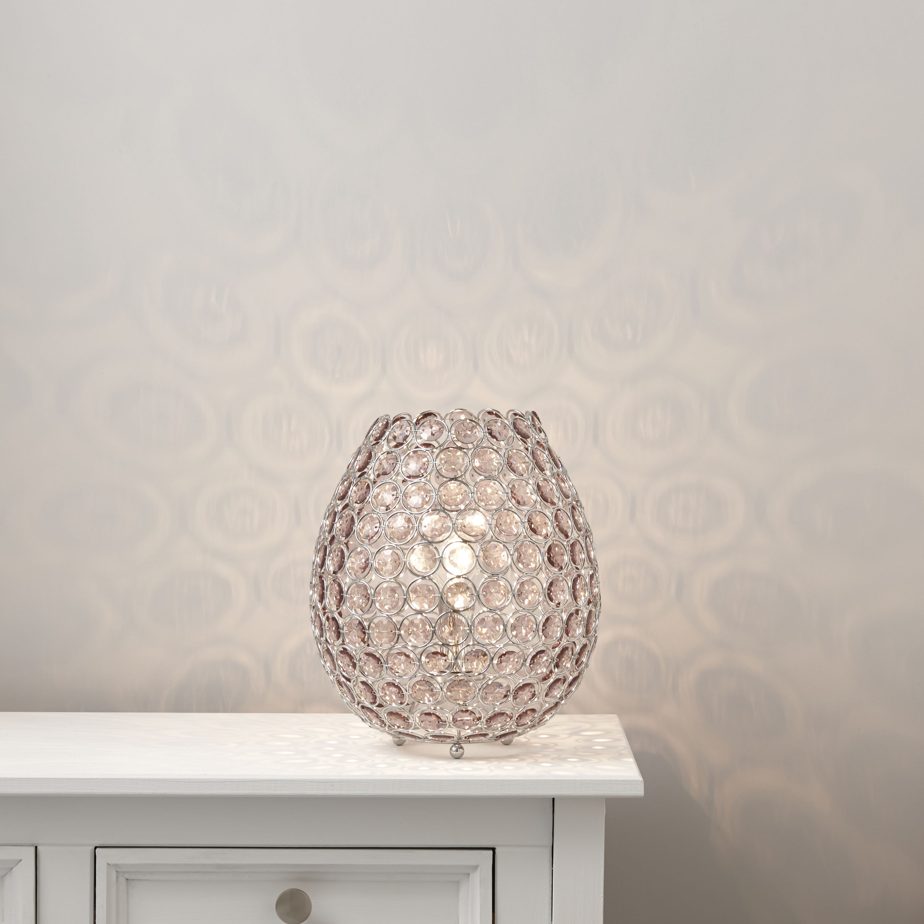 Colours Bartt Matt Clear Eco halogen Table lamp