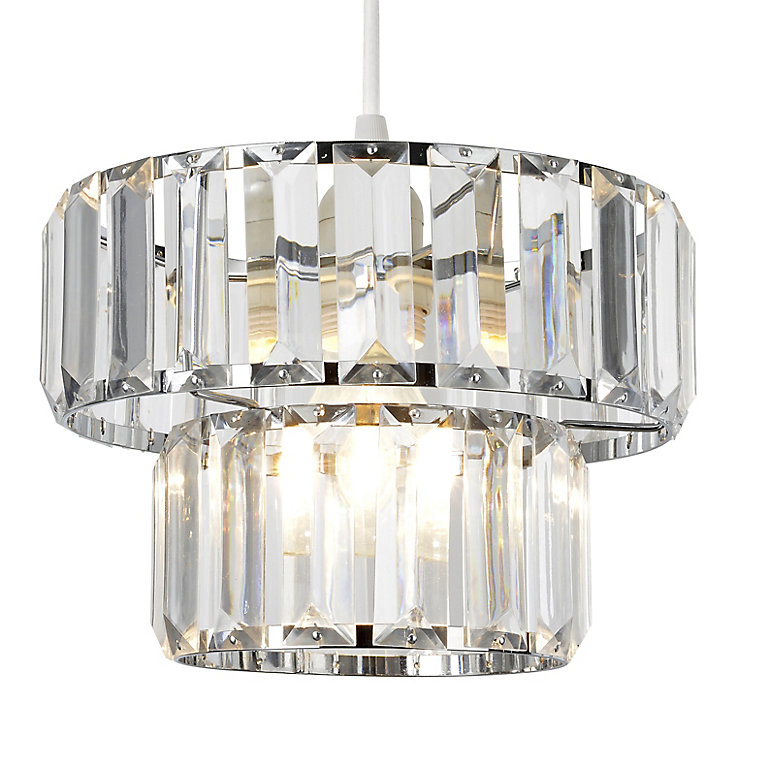 Colours Bayano Clear Crystal Effect, Crystal Vanity Light Shade Replacement