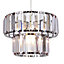 Colours Bayano Smokey Crystal effect Faceted Light shade (D)22cm