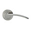 Colours Beare Nickel effect Aluminium Curved Latch Door handle (L)110mm