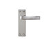 Colours Beauce Satin Nickel effect Aluminium & steel Straight Latch Door handle (L)115mm, Pair