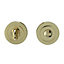 Colours Beja Polished Brass effect Zamak Turn & release lock (Dia)52mm