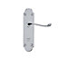 Colours Beja Polished Chrome effect Steel Scroll Bathroom Door handle (L)96mm, Pair