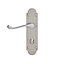 Colours Beja Satin Nickel effect Steel Scroll Bathroom Door handle (L)96mm
